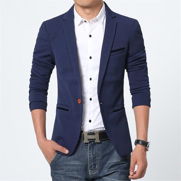 Blazer Slim en Coton