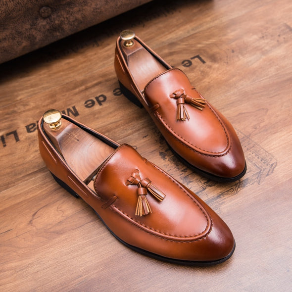 Chaussures De Luxe Britannique En Cuir